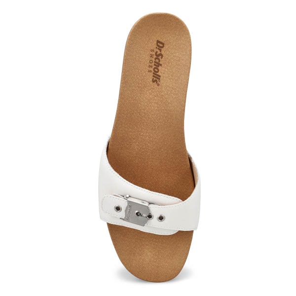 Claquette en cuir ORIGINAL TOO LEATHER, blanc, femmes