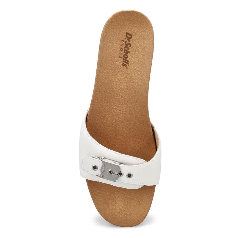 Claquette en cuir ORIGINAL TOO LEATHER, blanc, femmes