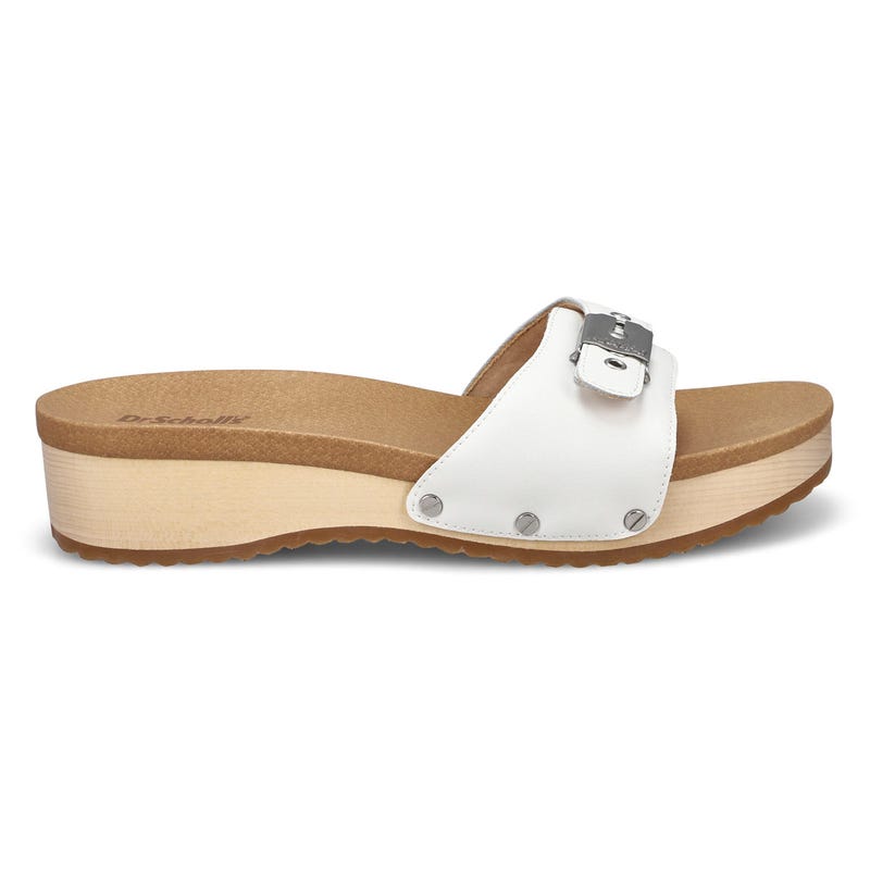 Claquette en cuir ORIGINAL TOO LEATHER, blanc, femmes