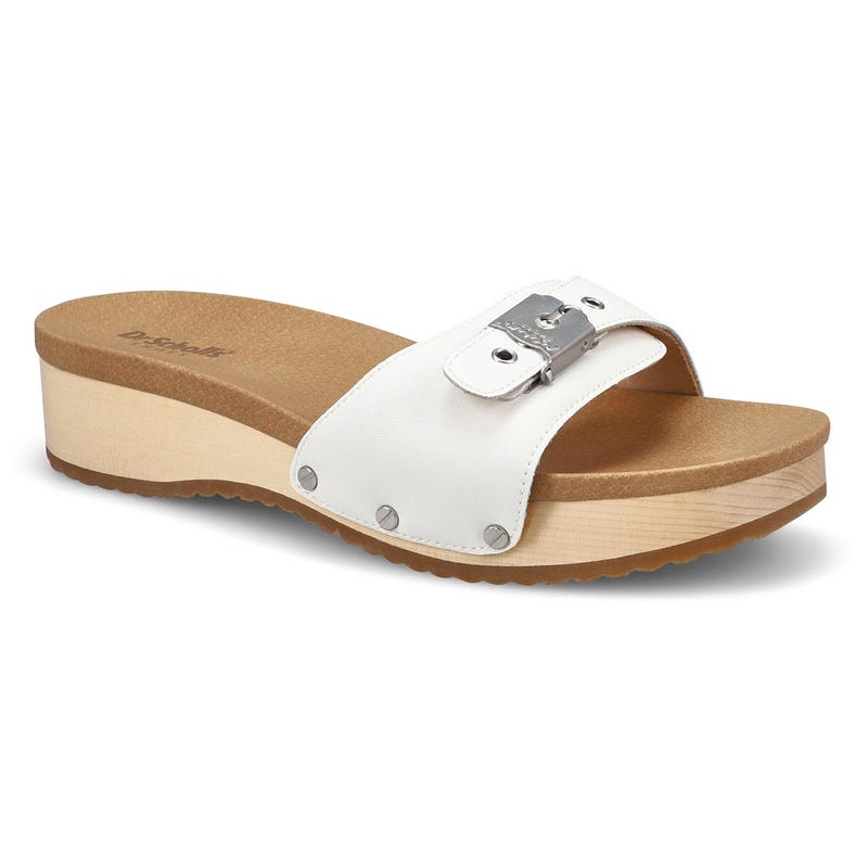 Claquette en cuir ORIGINAL TOO LEATHER, blanc, femmes