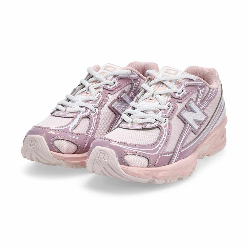 Girls'  740 Lace Up Sneaker - Light Pink