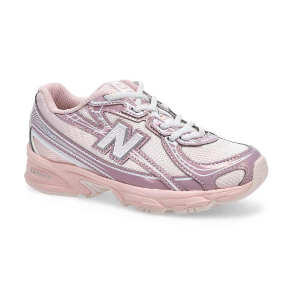 Girls'  740 Lace Up Sneaker - Light Pink