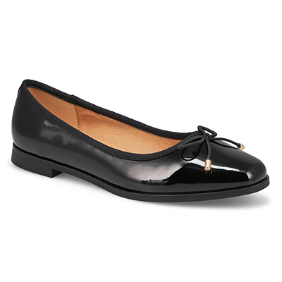 Ballerine en cuir verni Paislee-P, noir, femmes