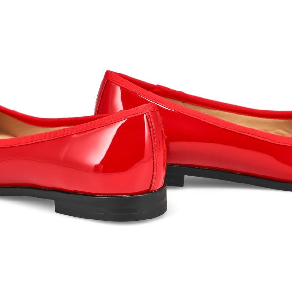 Women's Paislee-P Patent Leather Ballerina Flat - Red