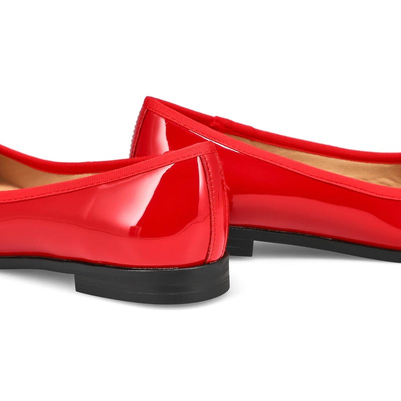 Women's Paislee-P Patent Leather Ballerina Flat - Red