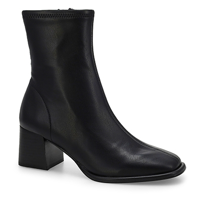 Lds Pammy Heeled Ankle Boot - Black