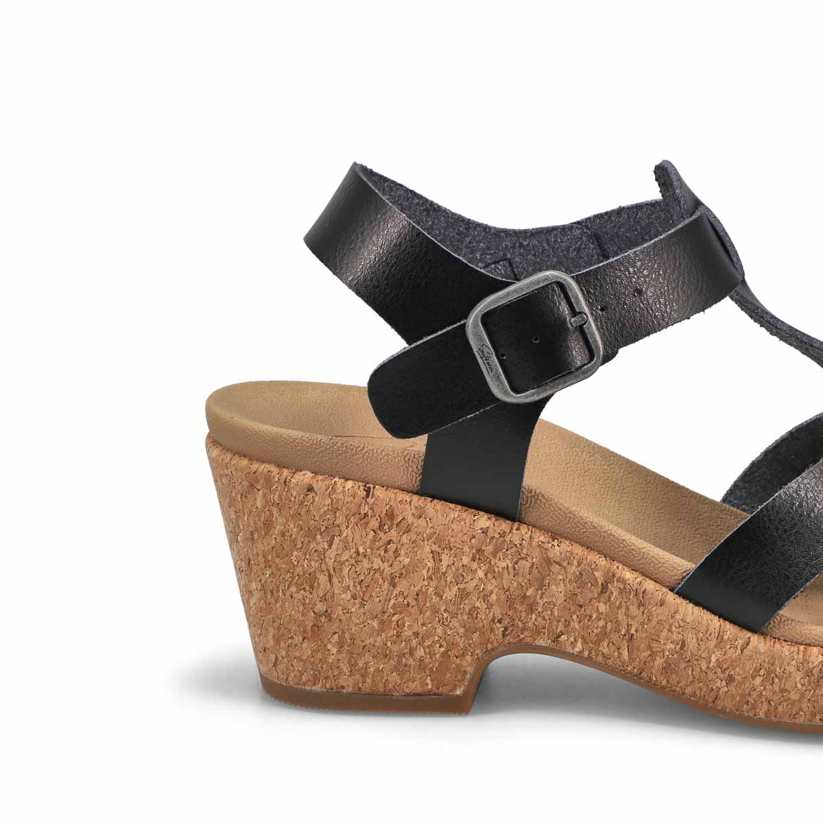 Sandale à talon compensé PAOLA, noir, femmes