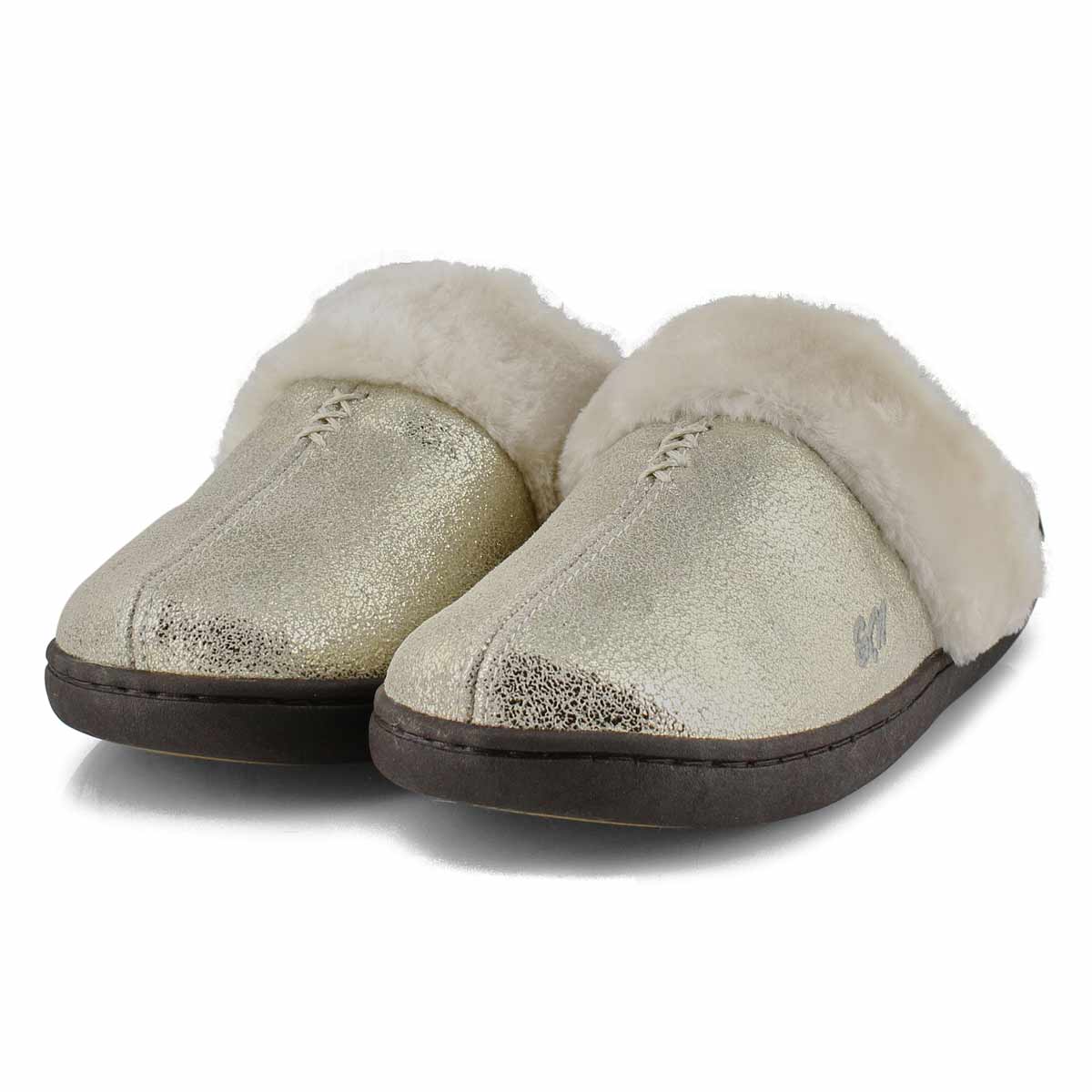 Pantoufles ouvertes PAULINE, doré, femmes