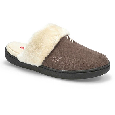 Lds Pauline Open Back Slipper - Grey