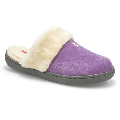 Lds Pauline Open Back Slipper - Lavender