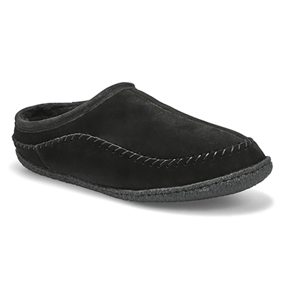 Mns Pauly III Suede Open Slipper - Black