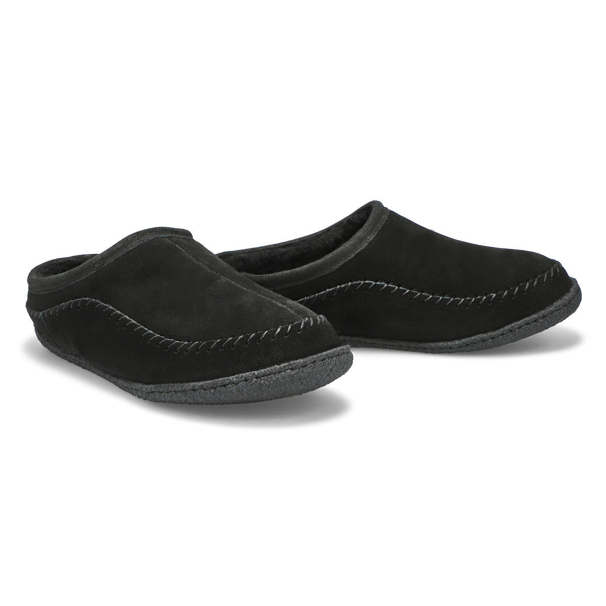 Men's Pauly III Suede Open Slipper - Black