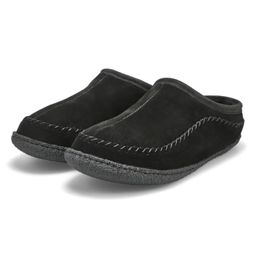 Men's Pauly III Suede Open Slipper - Black