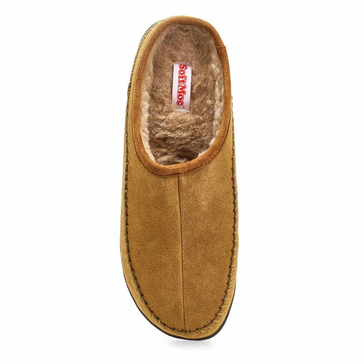 Men's  Pauly IV Suede Open Slipper - Chestnut