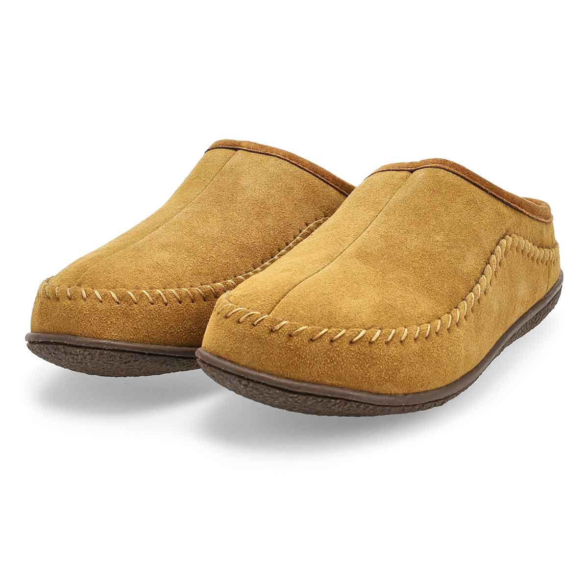 Men's  Pauly IV Suede Open Slipper - Chestnut
