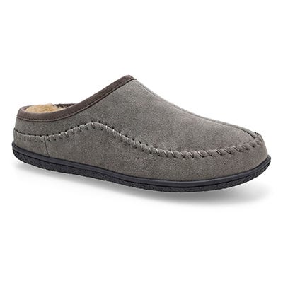 Pantoufle ouverte en suède pour hommes Pauly IV - Gris
