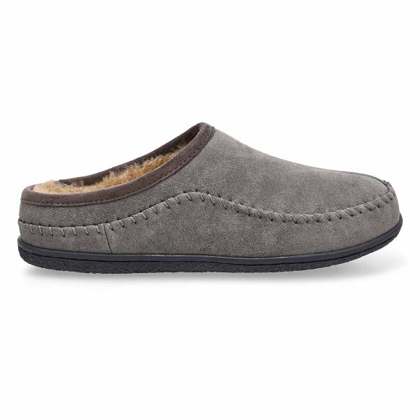 Pantoufle ouverte en suède pour hommes Pauly IV - Gris