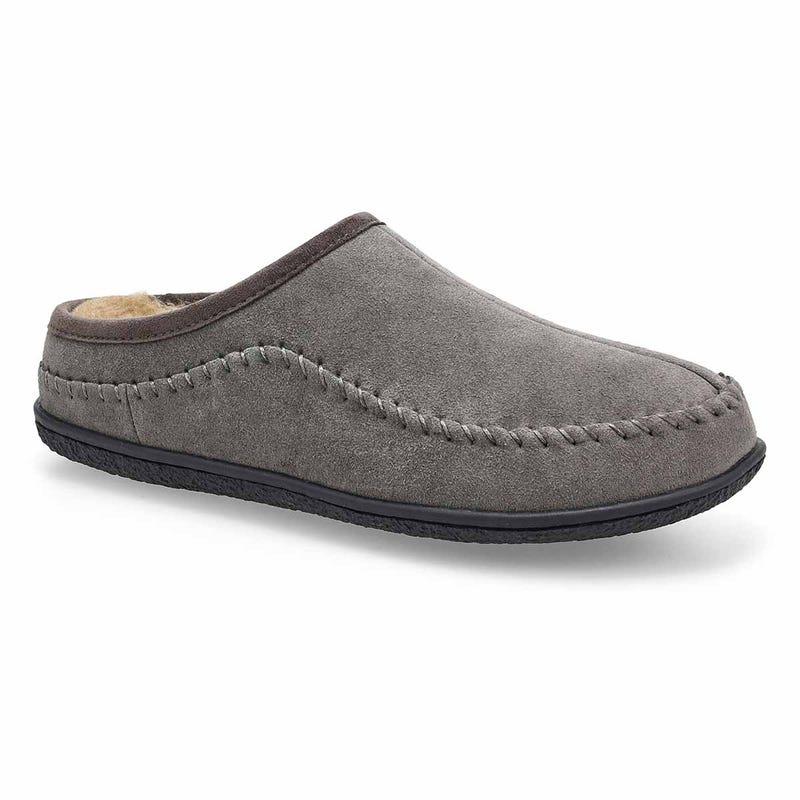 Pantoufle ouverte en suède pour hommes Pauly IV - Gris