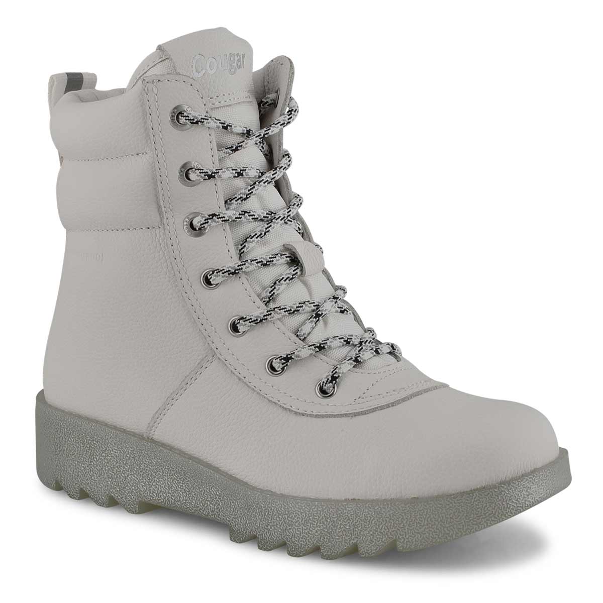 white waterproof winter boots