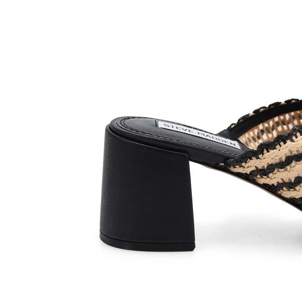 Sandale habillée PERFECT, noir/raphia naturel, femmes