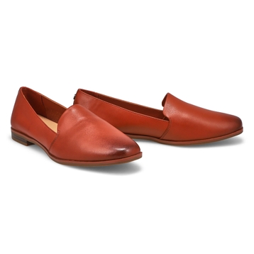 Women's Peyton Leather Slip On Flat - Cognac