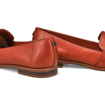 Women's Peyton Leather Slip On Flat - Cognac