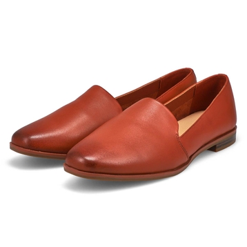 Women's Peyton Leather Slip On Flat - Cognac