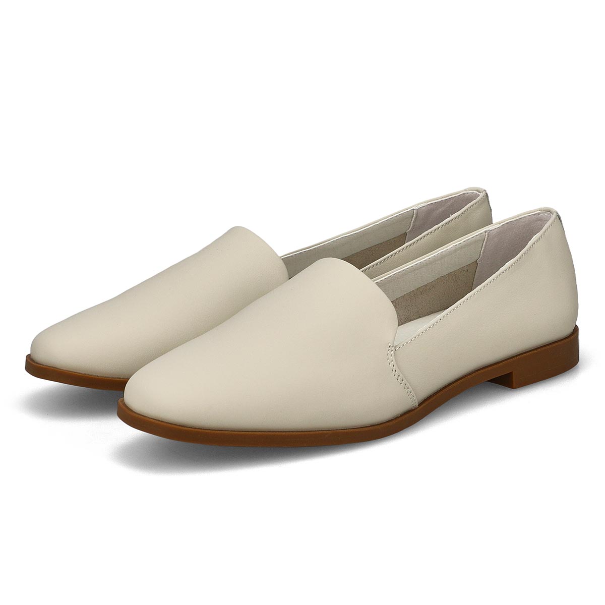 Women's Peyton Leather Slip On Flat - Chalk