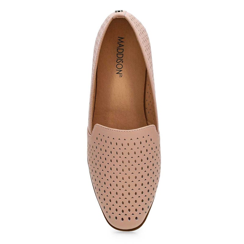 Flâneur en cuir PEYTON PERFORATED, rose, femmes