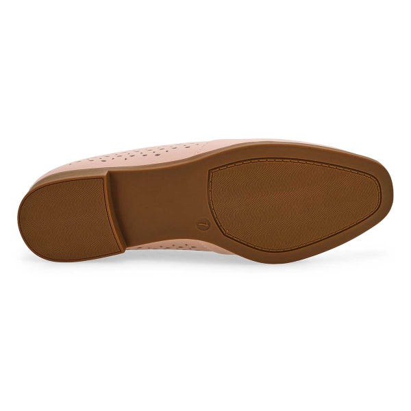 Flâneur en cuir PEYTON PERFORATED, rose, femmes