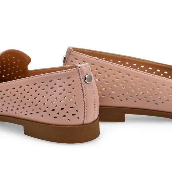 Flâneur en cuir PEYTON PERFORATED, rose, femmes