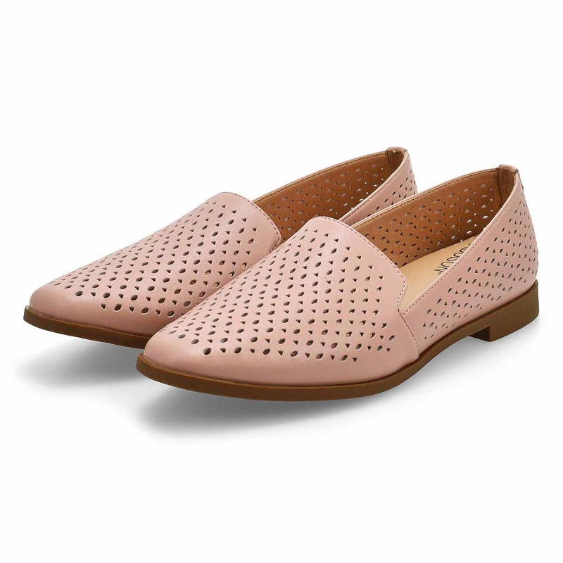 Flâneur en cuir PEYTON PERFORATED, rose, femmes