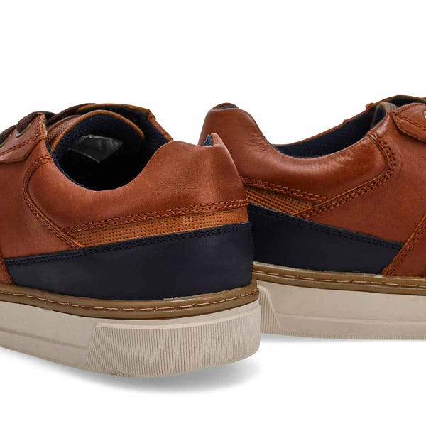 Richelieu en cuir décontracté PHILOS, rouge Berlin/brun, hommes