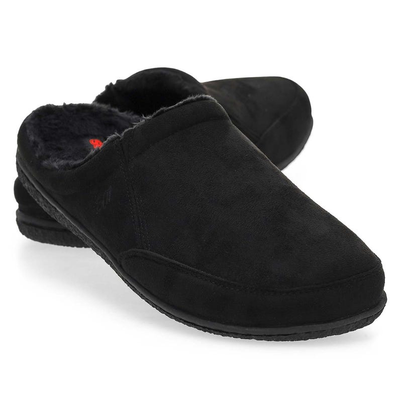 Men's Polar III Open Back Slipper - Black