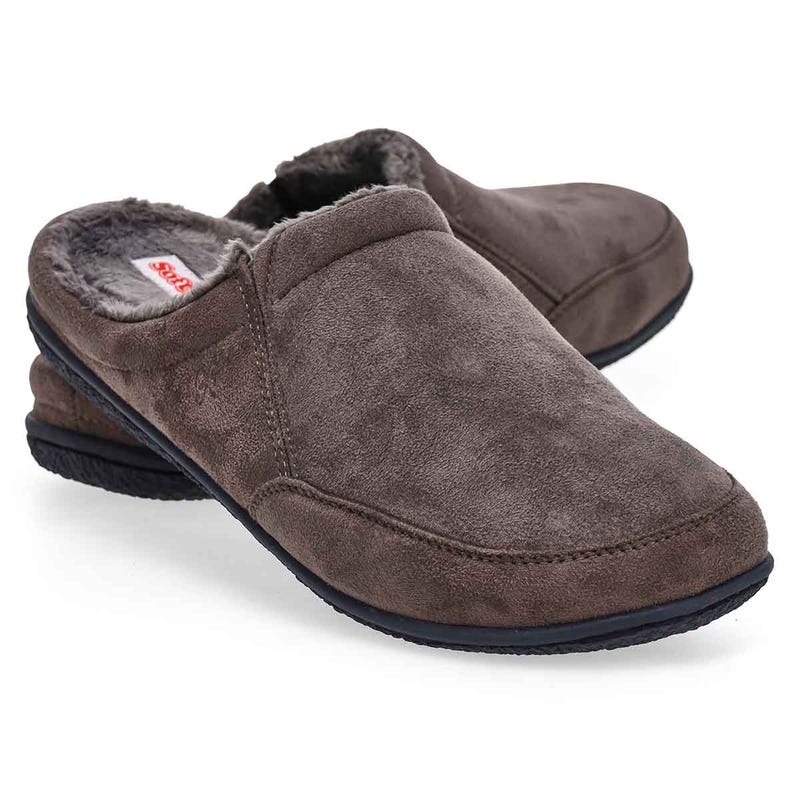 Men's Polar III Open Back Slipper - Charcoal