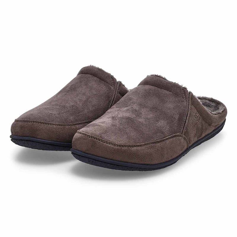Men's Polar III Open Back Slipper - Charcoal
