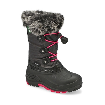 Grls Powdery 2  Waterproof Winter Boot - Charcoal