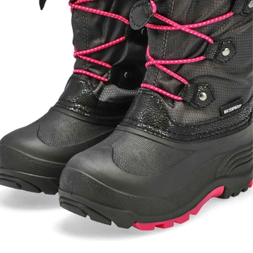 Botte d'hiver imp. POWDERY 2, anthracite, fille
