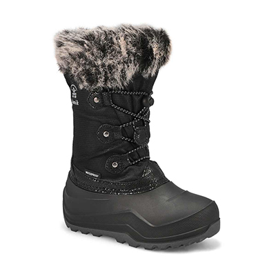 Grls Powdery 3 Waterproof Winter Boot - Black