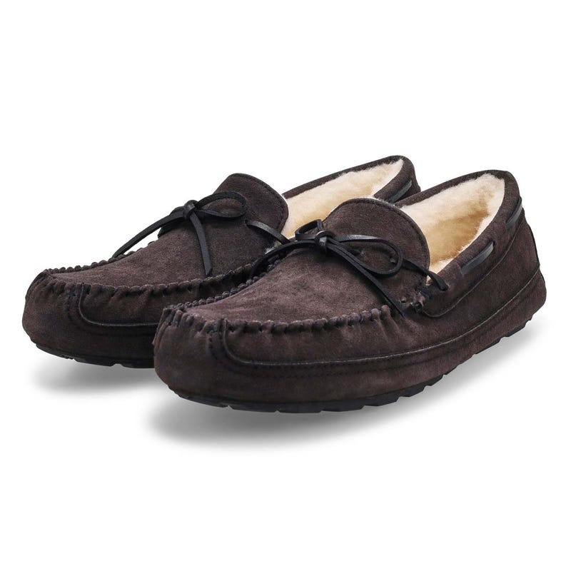 Pantoufles Preston II à mousse mémoire pour hommes en Charbon.