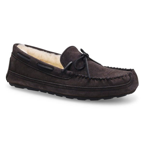 Pantoufles Preston II à mousse mémoire pour hommes en Charbon.