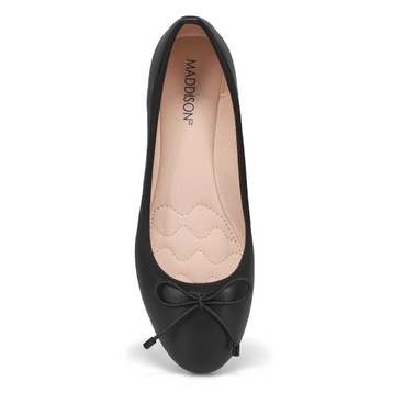 Women's Priscilla Leather Ballerina Flat - Black