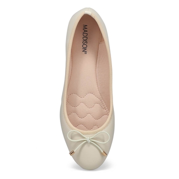 Women's Priscilla Leather Ballerina Flat - Bone