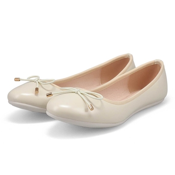 Women's Priscilla Leather Ballerina Flat - Bone