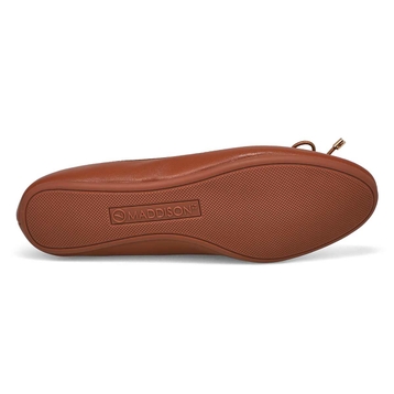 Women's Priscilla Leather Ballerina Flat - Brown