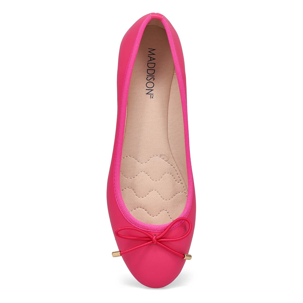 Women's Priscilla Leather Ballerina Flat - Fucshia