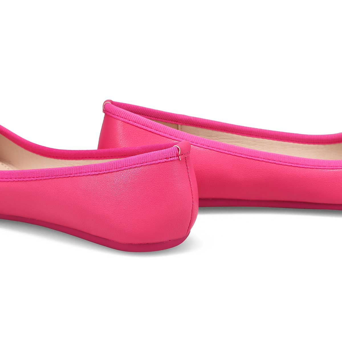 Women's Priscilla Leather Ballerina Flat - Fucshia