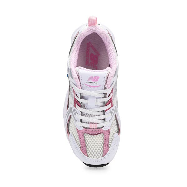 Espadrilles à enfiler 530 Bungee pour enfants - Blanc/Rose sucre