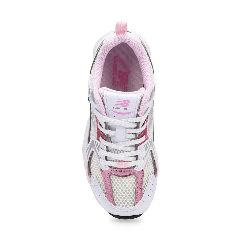 Espadrilles à enfiler 530 Bungee pour enfants - Blanc/Rose sucre