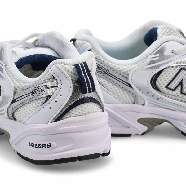 Kids'  530 Bungee Slip On Sneaker - White